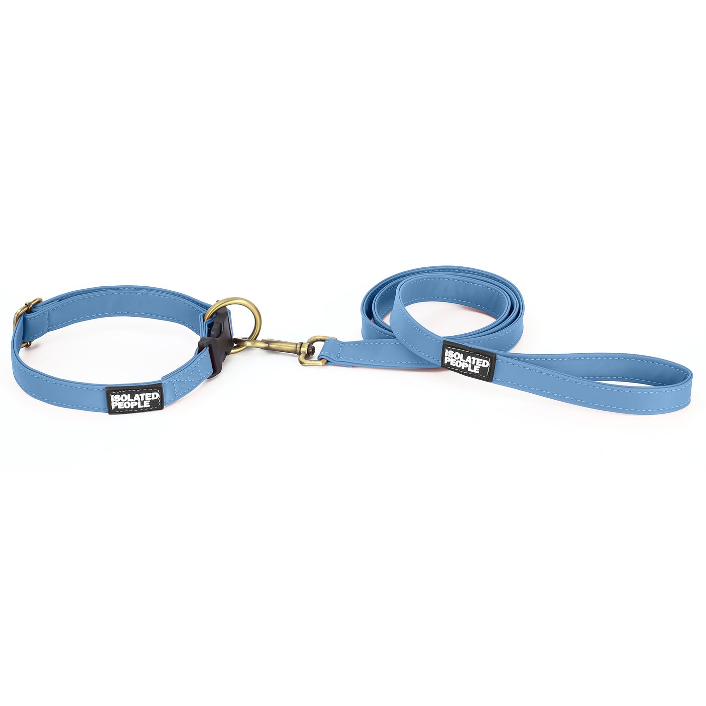 Isolated People Bob's Choice Blue Dog Leash