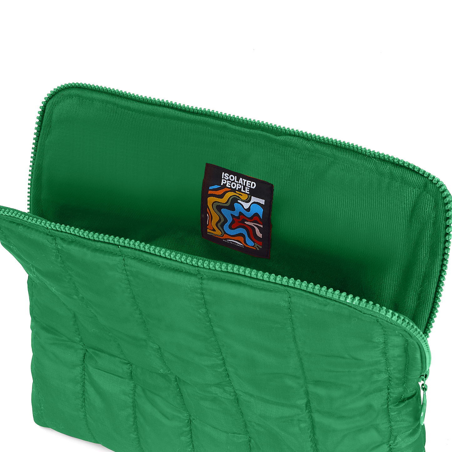 Isolated People Green Puffer Laptop / iPad Case