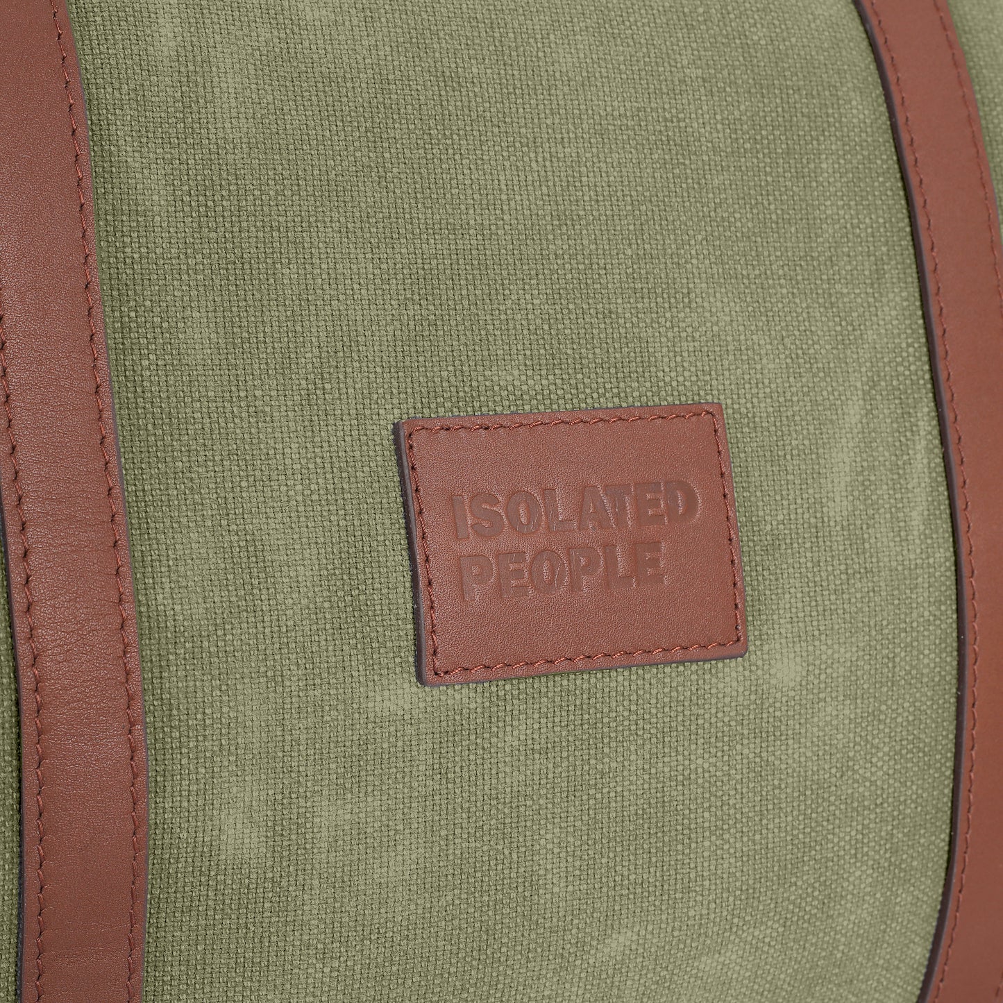 Isolated People Green Hand Luggage