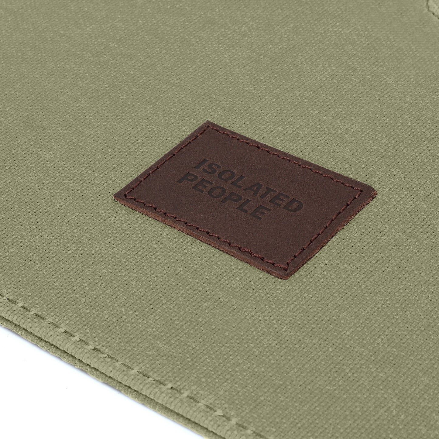 Isolated People Green Waxed Canvas Laptop Case