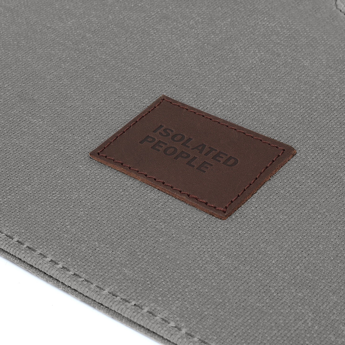 Isolated People Gray Waxed Canvas Laptop Case