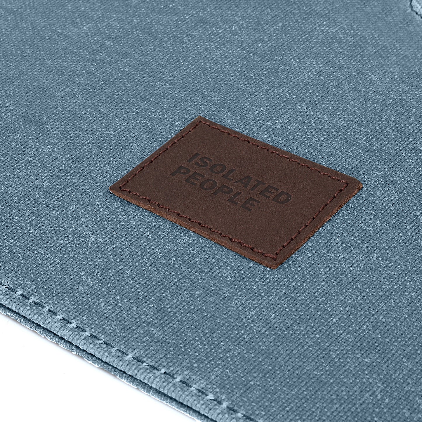 Isolated People Blue Waxed Canvas Laptop Case