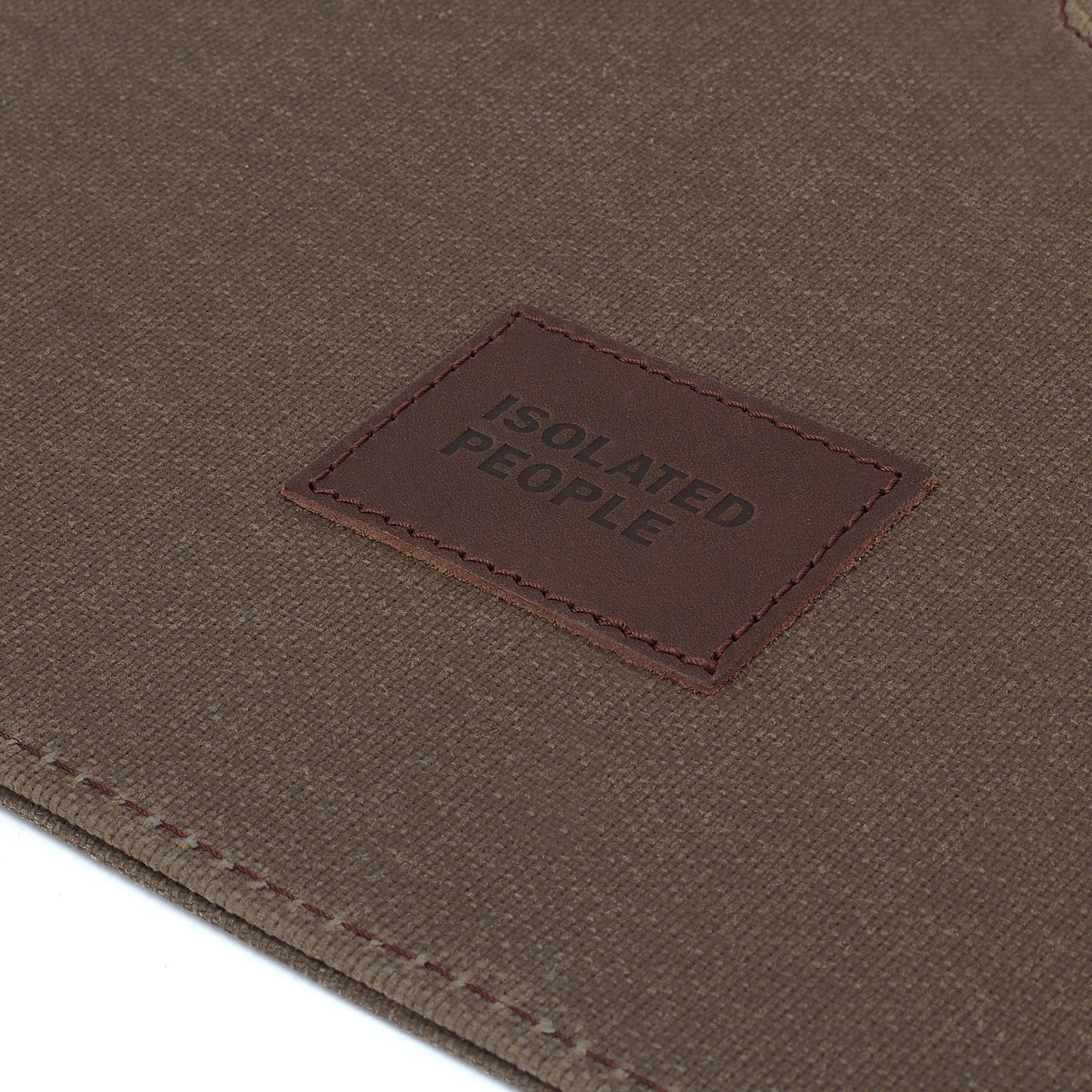 Isolated People Brown Waxed Canvas Laptop Case