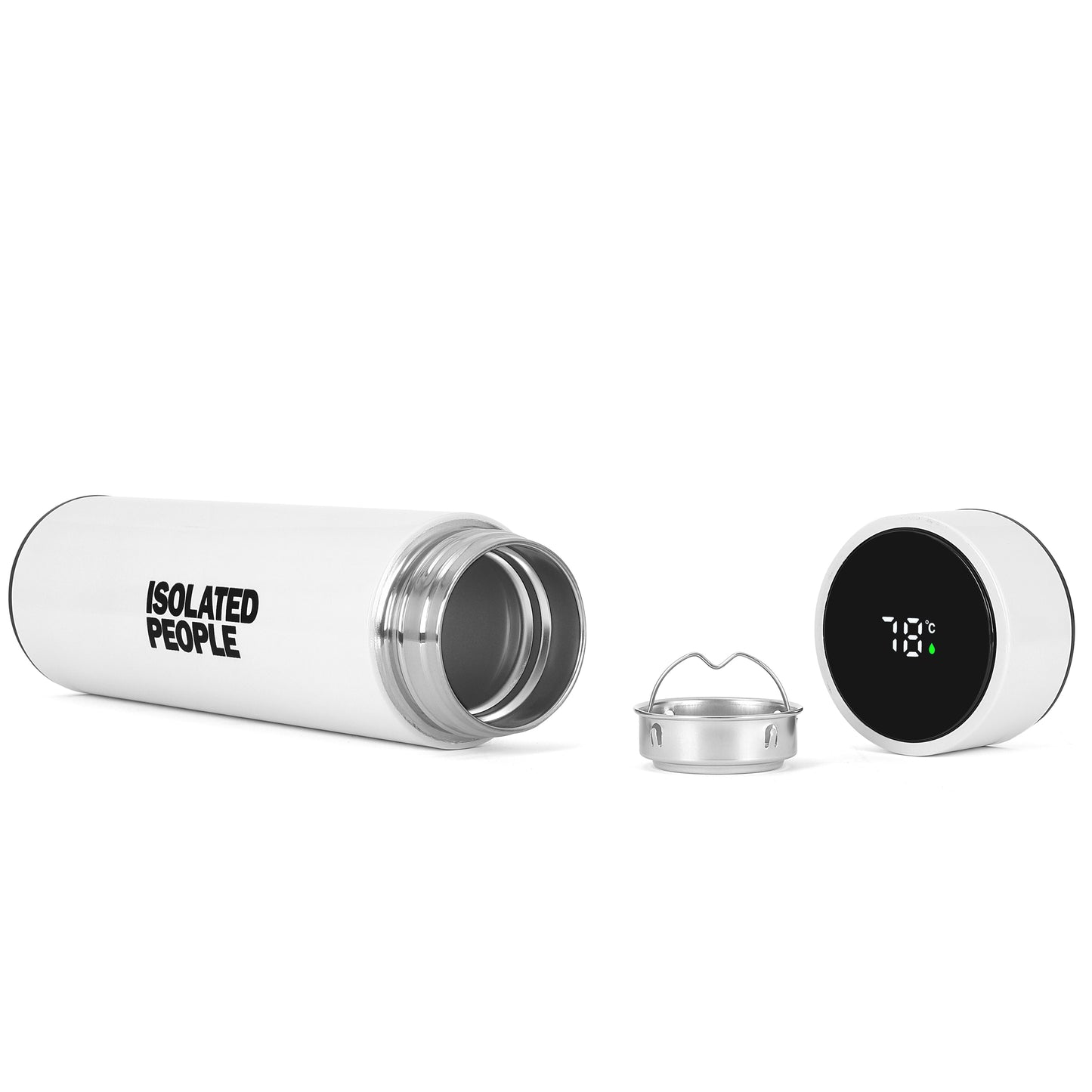 Isolated People White Stainless Steel Travel Mug
