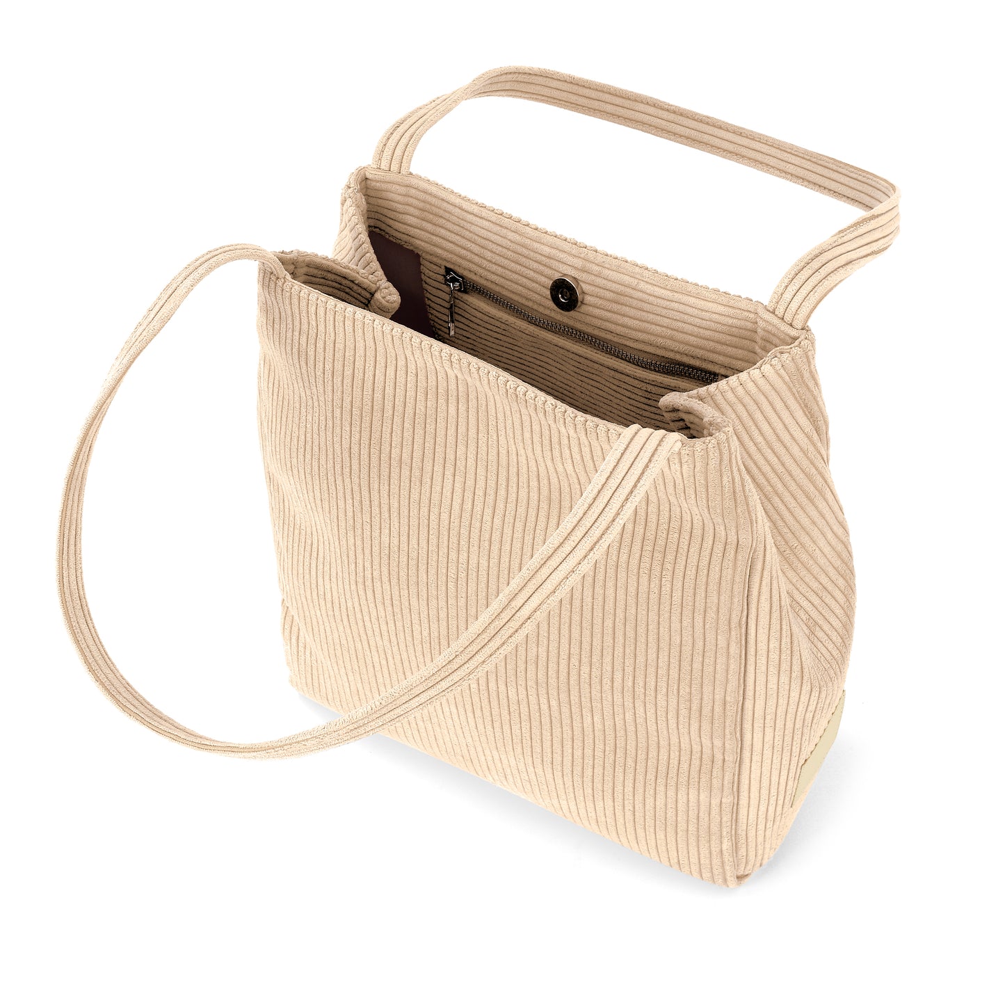 Isolated People Women's Beige Bucket Shoulder Bag