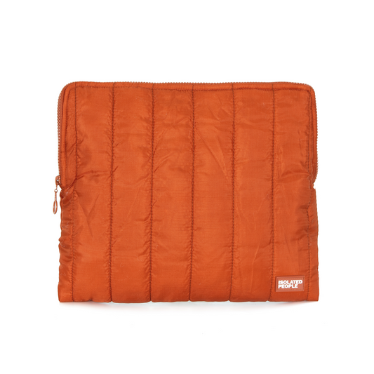 Isolated People Brick Red Puffer Laptop / iPad Case