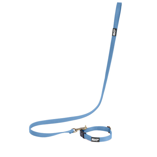 Isolated People Bob's Choice Blue Dog Leash