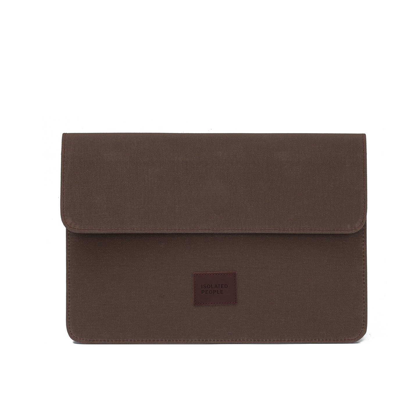 Isolated People Brown Waxed Canvas Laptop Case
