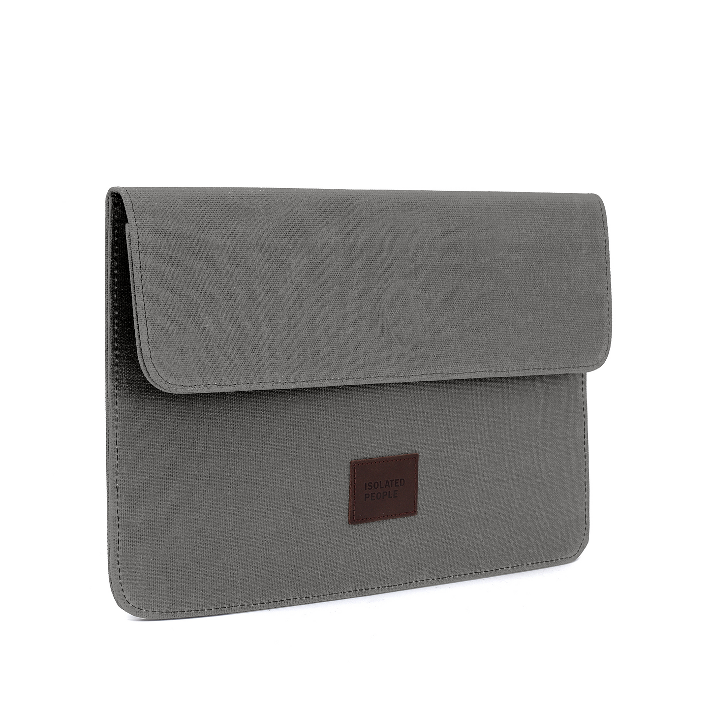 Isolated People Gray Waxed Canvas Laptop Case
