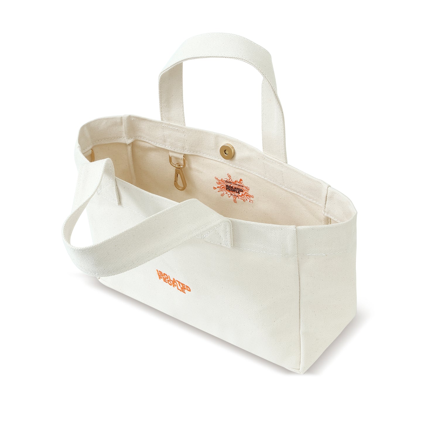 Orange Mini Canvas Tote Bag