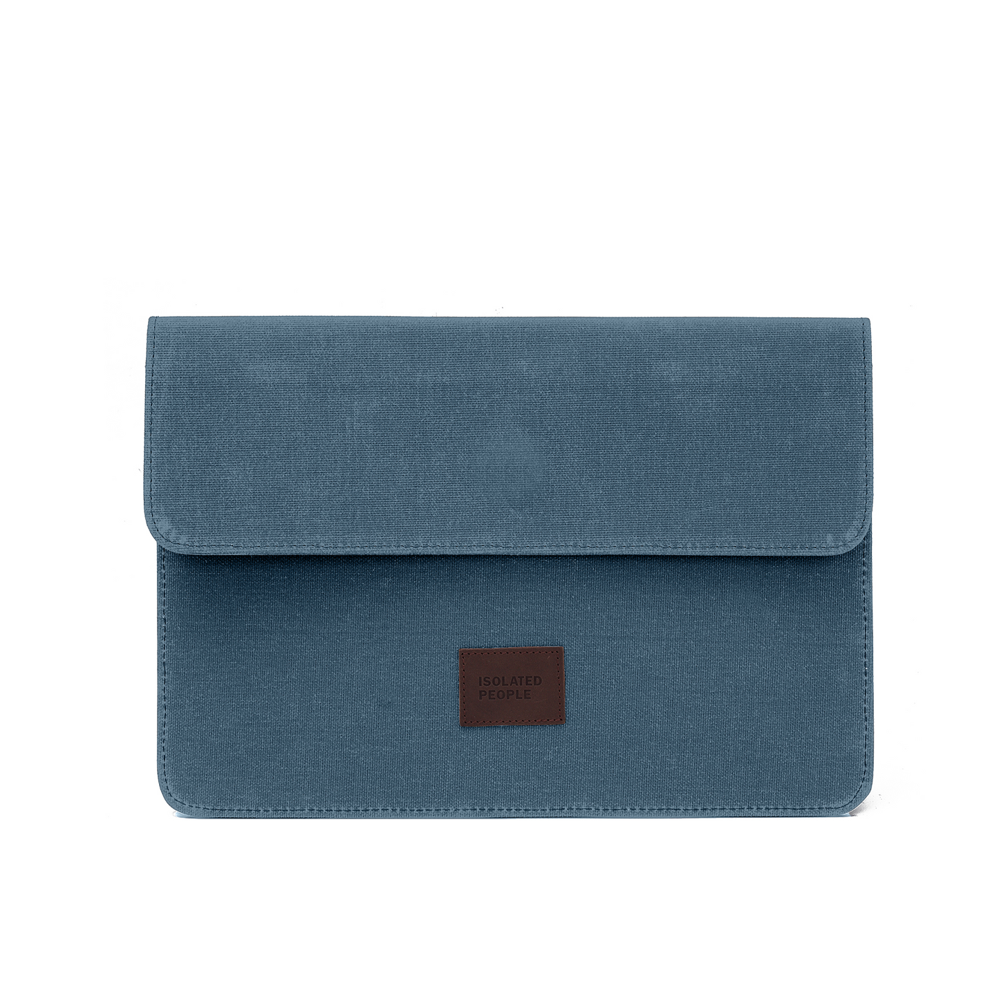Isolated People Blue Waxed Canvas Laptop Case