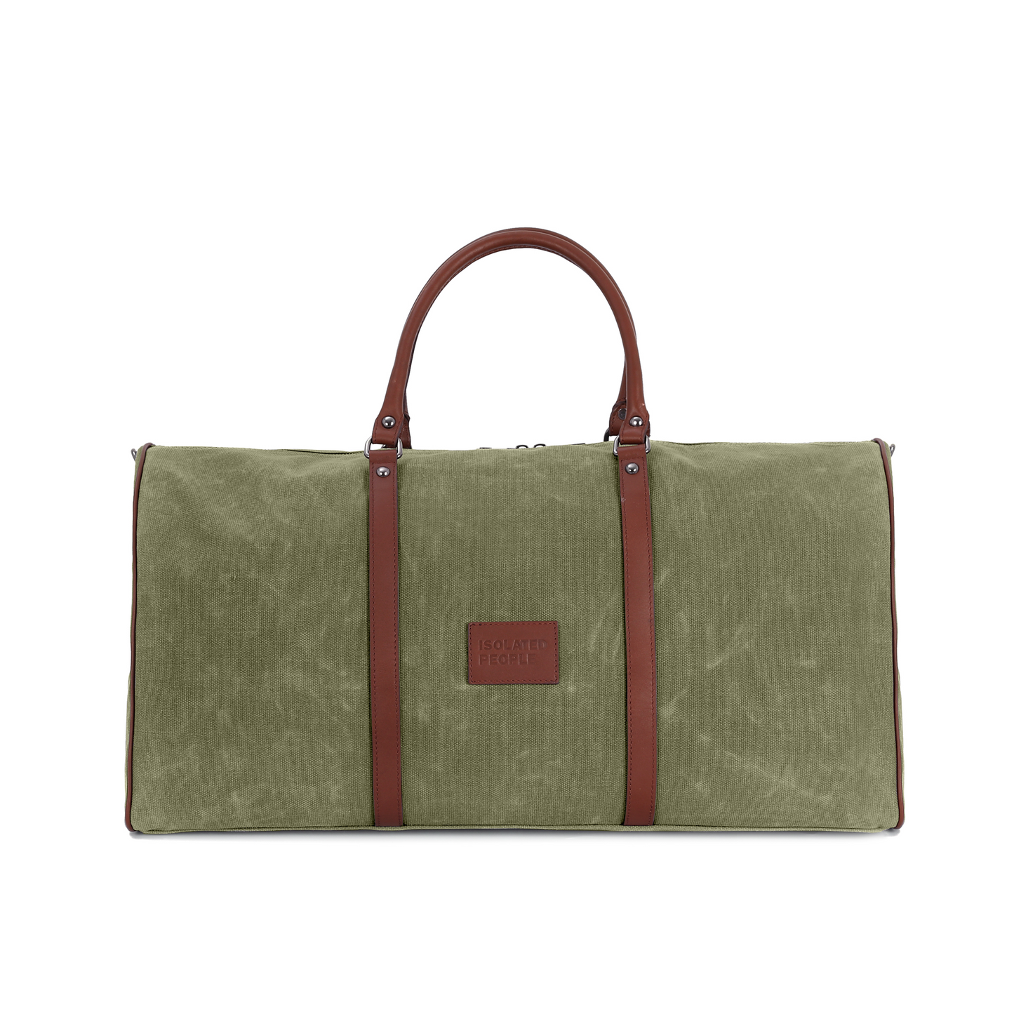 Isolated People Green Hand Luggage